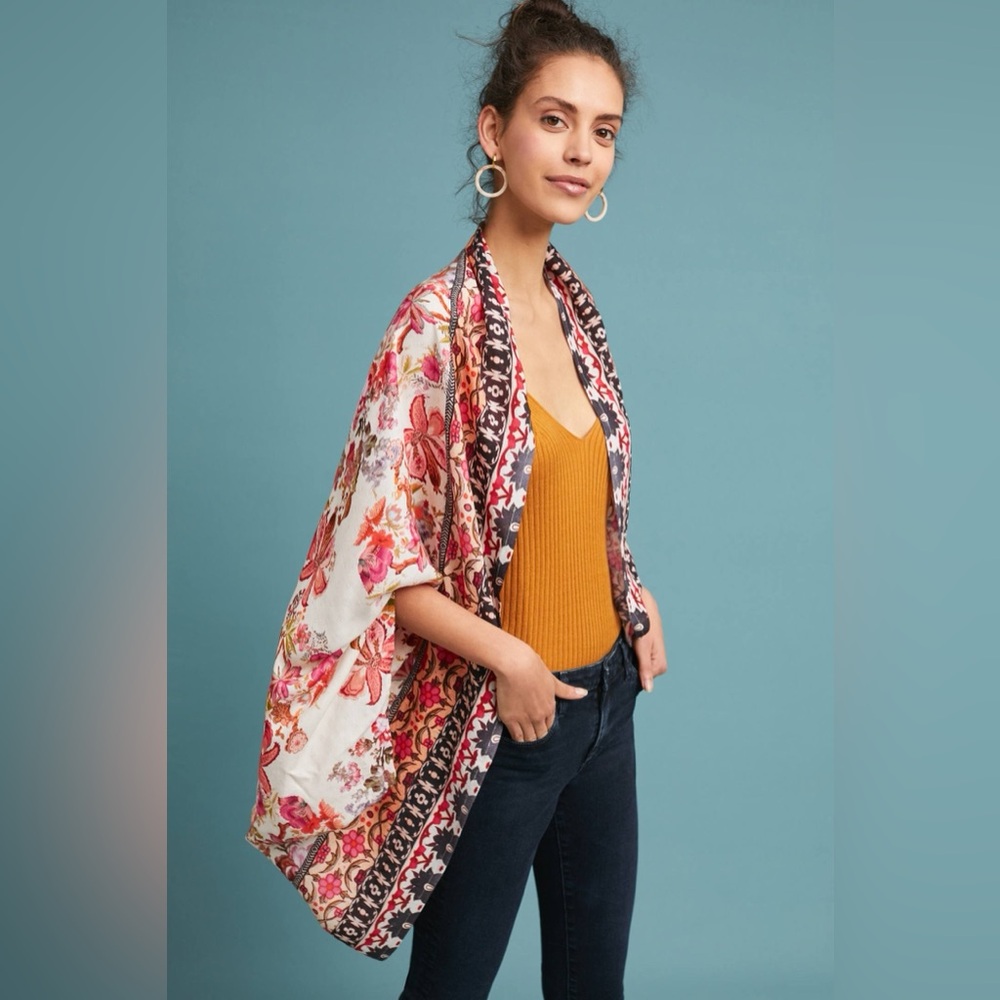 Kachel × Anthropologie Josephina Cocoon Kimono Floral OS